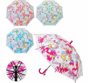 Парасолька дитяча клейонка 4 види Єдиноріг MK 5275