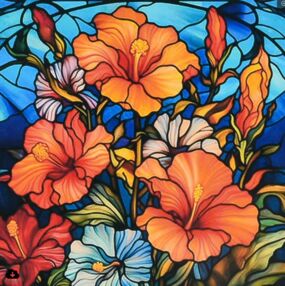 Алмазна мозаїка 30х30 DEEX16296 Квітковий калейдоскоп "Strateg"