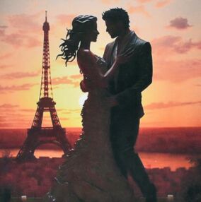 Алмазна мозаїка 30х30 HEE16314 Вечірня магія Парижу "Strateg"