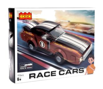 Конструктор 157 елементів Автомобілі Вуличні перегони COGO 3431