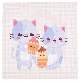 Вишивка хрестиком 30х30 AX-311 Котики зі смаколиками "Strateg"