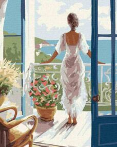 Розпис по номерах 40х50 КНО8339 Світанок на морі "Ідейка"