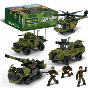 Конструктор IBLOCK Армія  4 види 203-234 деталі  921-429 PL