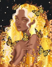 Розпис по номерах 40х50 10112-АС Золотава фея металік "Art Craft" арт крафт