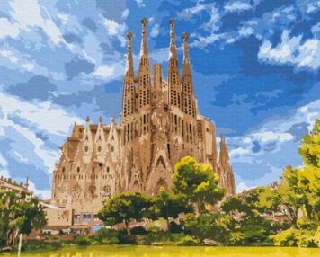 Розпис по номерах 40х50 BS51646 Собор святого сімейства brushme Брашми