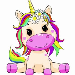 Розпис по номерах 30х30 ES-0846 Єдиноріжка "Strateg"