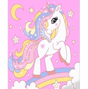 Розпис по номерах 30х30 ES-0877 Єдиноріжок на веселці "Strateg"