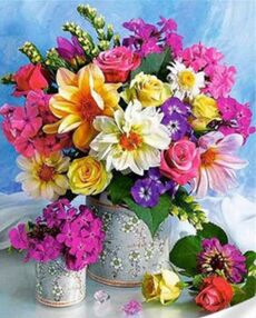 Алмазна мозаїка 30х40 HEG71981 Букет фантазія "Strateg"