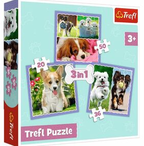 Пазли 3 в 1 Милі песики Trefl 34854