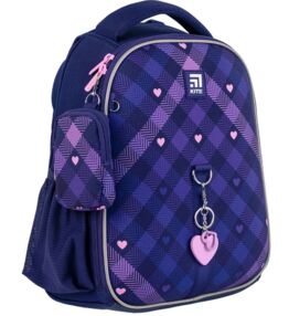 Рюкзак Kite К24-555S-1 Education Check and hearts каркасний 35х26х13,5см