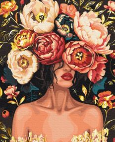 Розпис по номерах 40х50 BS54014 Корона з пелюсток brushme Брашми