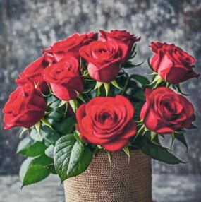 Алмазна мозаїка 30х30 HEE16352 Квіткова магія "Strateg"