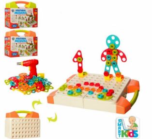 Мозаїка 129 деталей валіза шуруповерт насадка 2 кольори M 5480 Мозаїка 129 деталей валіза шуруповерт насадка 2 кольори M 5480