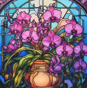 Алмазна мозаїка 30х30 DEEX16293 Магія орхідей "Strateg"