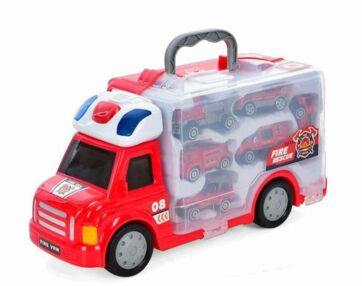 Набір машинок 6штук 2 види музичний валіза 661-176-78