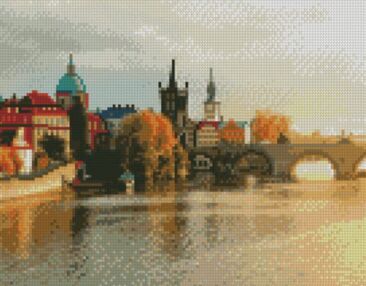 Алмазна мозаїка 30х40 HX390 Осінній міський пейзаж "Strateg" Алмазна мозаїка 30х40 HX390 Осінній міський пейзаж "Strateg"