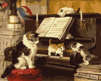 Розпис по номерах 40х50 КНО4330 Уроки гри на піаніно  "Ідейка"