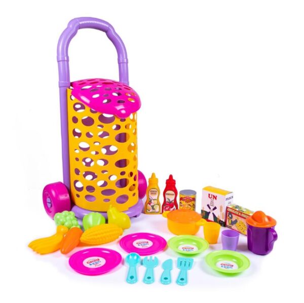 Візок з посудом та продуктами 25 предметів Candy&Ken 310 х 570 х 210 мм 01464 Ціна (цена) 410.20грн. | придбати  купити (купить) Візок з посудом та продуктами 25 предметів Candy&Ken 310 х 570 х 210 мм 01464 доставка по Украине, купить книгу, детские игрушки, компакт диски 2