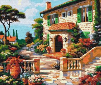 Розпис по номерах 40х50 BS51617 Сонячна вулиця brushme Брашми