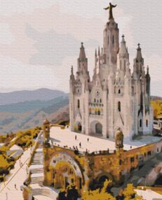 Розпис по номерах 40х50 BS52466 Храм Святого серця Барселона brushme Брашми
