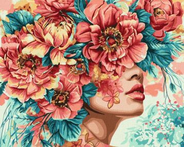 Розпис по номерах 40х50 КНО8445 Романтика квітів "Ідейка"