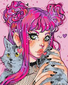 Розпис по номерах 40х50 BS53522 Котячий погляд brushme Брашми