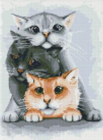 Алмазна мозаїка 30х40 АМО7134 Маленькі улюбленці "Ідейка"