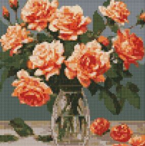 Алмазна мозаїка 30х30 АМО7887 Витончений букет "Ідейка"