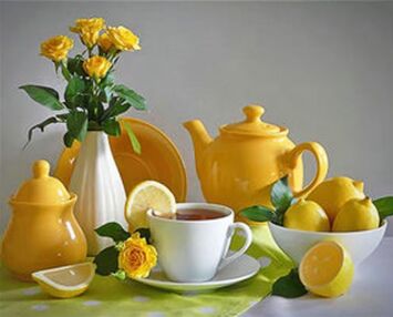 Алмазна мозаїка 30х40 HEG86114 Лимонний натюрморт "Strateg"