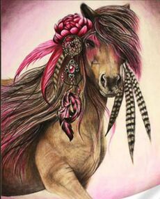 Алмазна мозаїка 30х40 GM85952 Казковий кінь "Strateg"