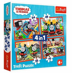 Пазли 4 в 1 Томас та компанія Trefl 34619