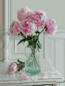 Алмазна мозаїка 30х40 HX166 Квітковий ранок "Strateg"