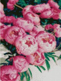 Алмазна мозаїка 30х40 HX176 Рожеві бутони "Strateg"