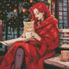 Алмазна мозаїка 40х40 АМО7656 Нерозлучні друзі з стразами "Ідейка"