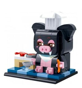конструктор персонаж свинка мастер шеф 140 елементів Banbao ET800-4