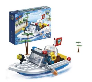 конструктор поліція поліцейський катер 58 елементів Banbao 7019