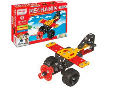 металевий конструктор розвиваючий 155 елементів 14 моделей Mechanix junior 09003