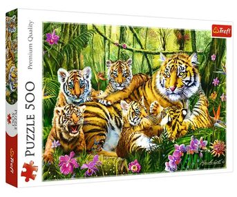 Пазли 500 елементів сімя тигрів Trefl 37350