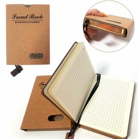 блокнот а6 10х14см 92 аркушів ST-A-72 шкірзам клітинка в коробці