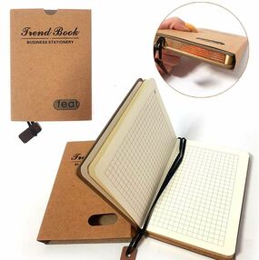 блокнот в6 13х19 см 92 аркуши ST-A-32 шкірзам клітинка в коробці