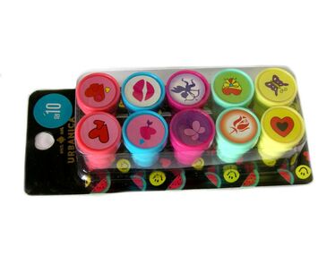 штамп дитячий набір 10 штук Смайлики 68-7/WB2302 штамп дитячий набір 10 штук Смайлики 68-7/WB2302