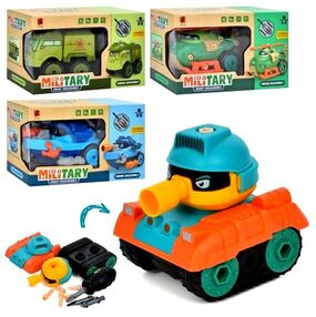 Конструктор на шурупах, транспорт, викрутка, 4 види JD1899-20A