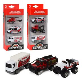 Набір машинок металеві 3 штуки 3 види AS-1941