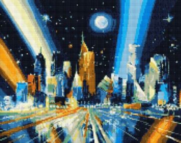 Алмазна мозаїка 40х50 АМО7198 Промені мегаполісу "Ідейка"