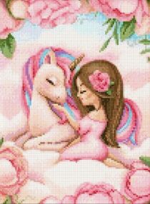 Алмазна мозаїка 30х40 АМО7550 Казкова дружба "Ідейка"