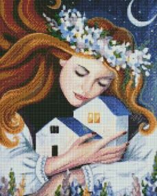 Алмазна мозаїка 40х50 АМО7403 Вогні рідного дому "Ідейка"