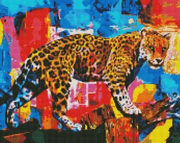 Алмазна мозаїка 40х50 АМО7503 Яскравий леопард "Ідейка"
