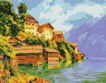 Алмазна мозаїка 40х50 АМО7529 Затишна затока "Ідейка"