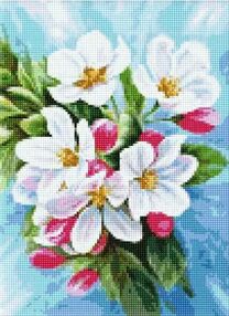 Алмазна мозаїка 30х40 АМО7555 Цвітіння яблунь "Ідейка"