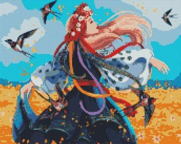 Алмазна мозаїка 40х50 АМО7637 Українка в танці "Ідейка"